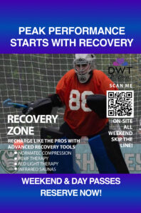 Recovery Zone Ad with text Peak Performance Starts with Recovery.