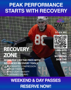 Recovery Zone Ad with text Peak Performance Starts with Recovery.